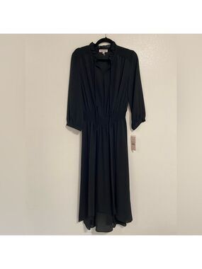 Nanette Lepore Dress Women’s Size 8 Black Long Sleeve Hi Low Dress
